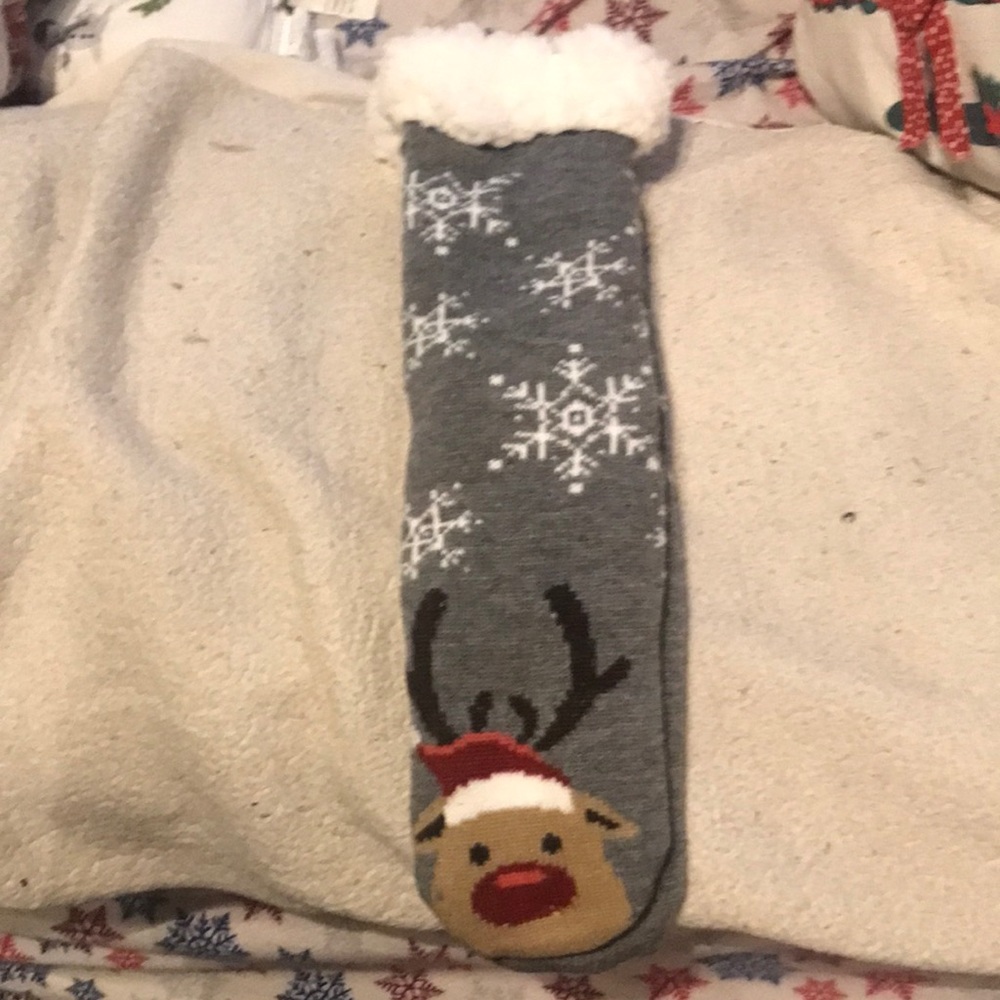 Reindeer Slipper Socks